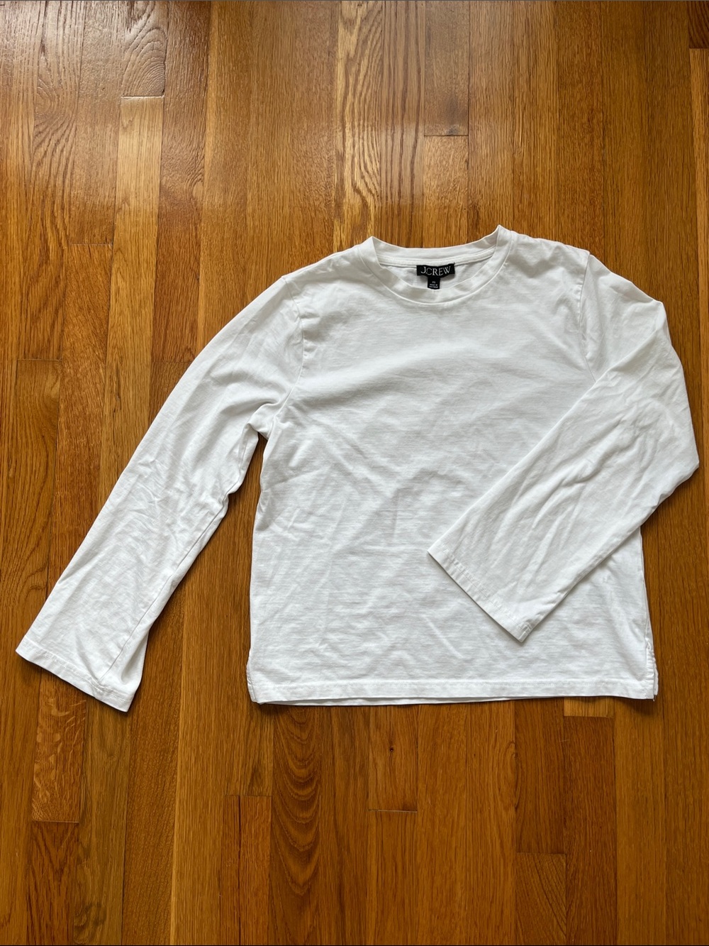 J Crew White Long Sleeve Tee - Picture 3 of 7